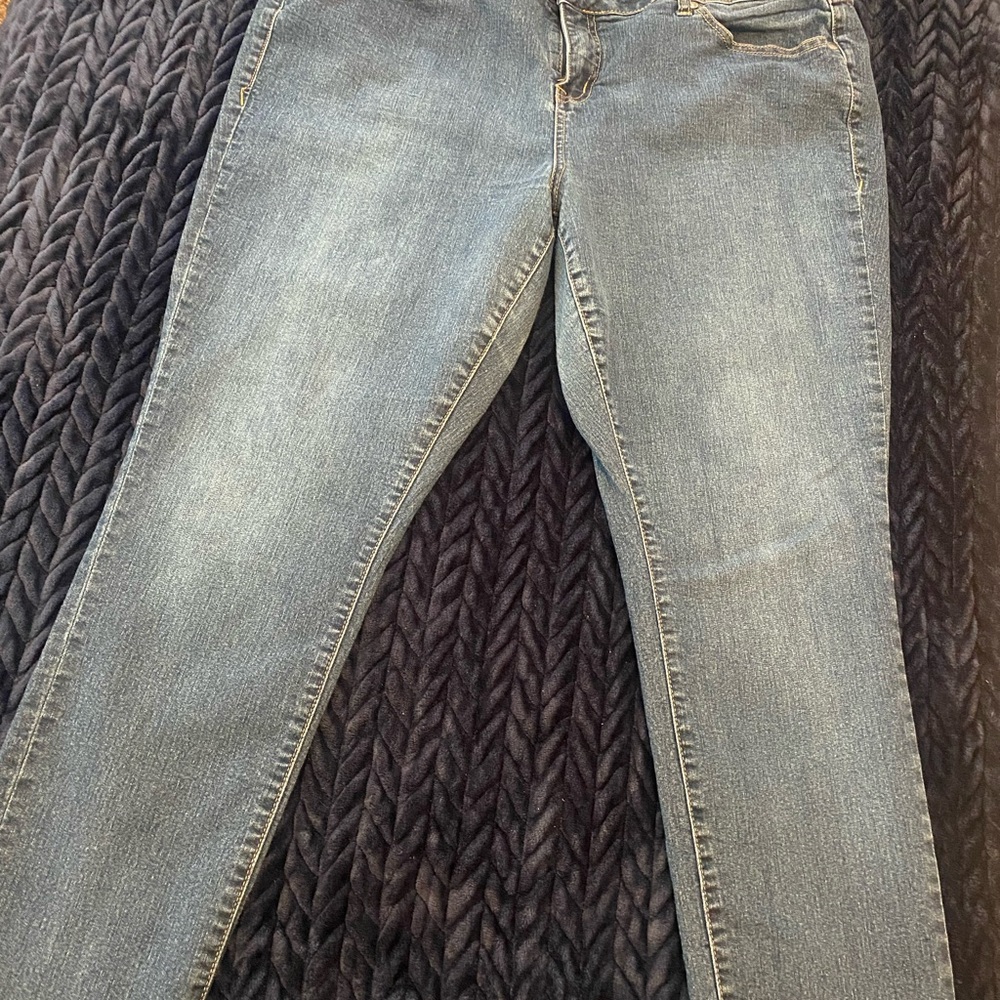 Torrid Blue Skinny Jeans Light Wash Distressed - 18 Regular